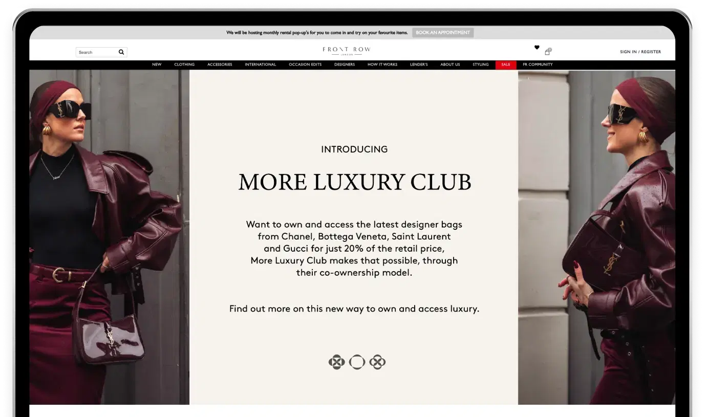 portfolio Front Row